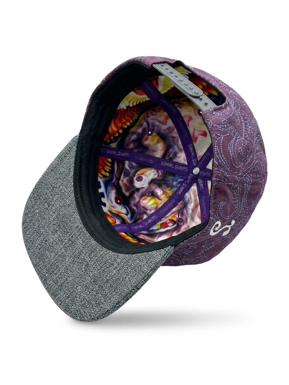 Grassroots California Randal Roberts Mandala Snapback Cap Hat Purple S/M Ltd Ed - Picture 3 of 8